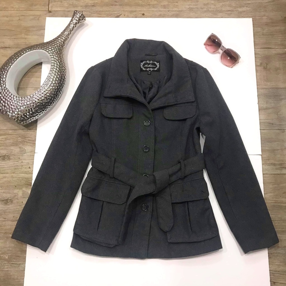 LIKE NEW!! AMBIANCE COAT | Gray Jacket Medium Size